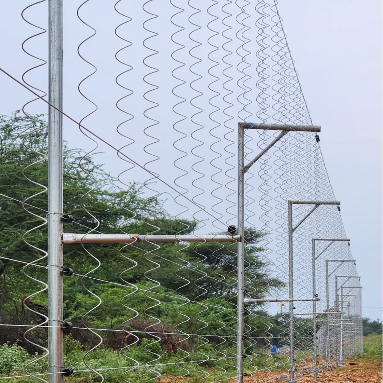Hanging solar fence